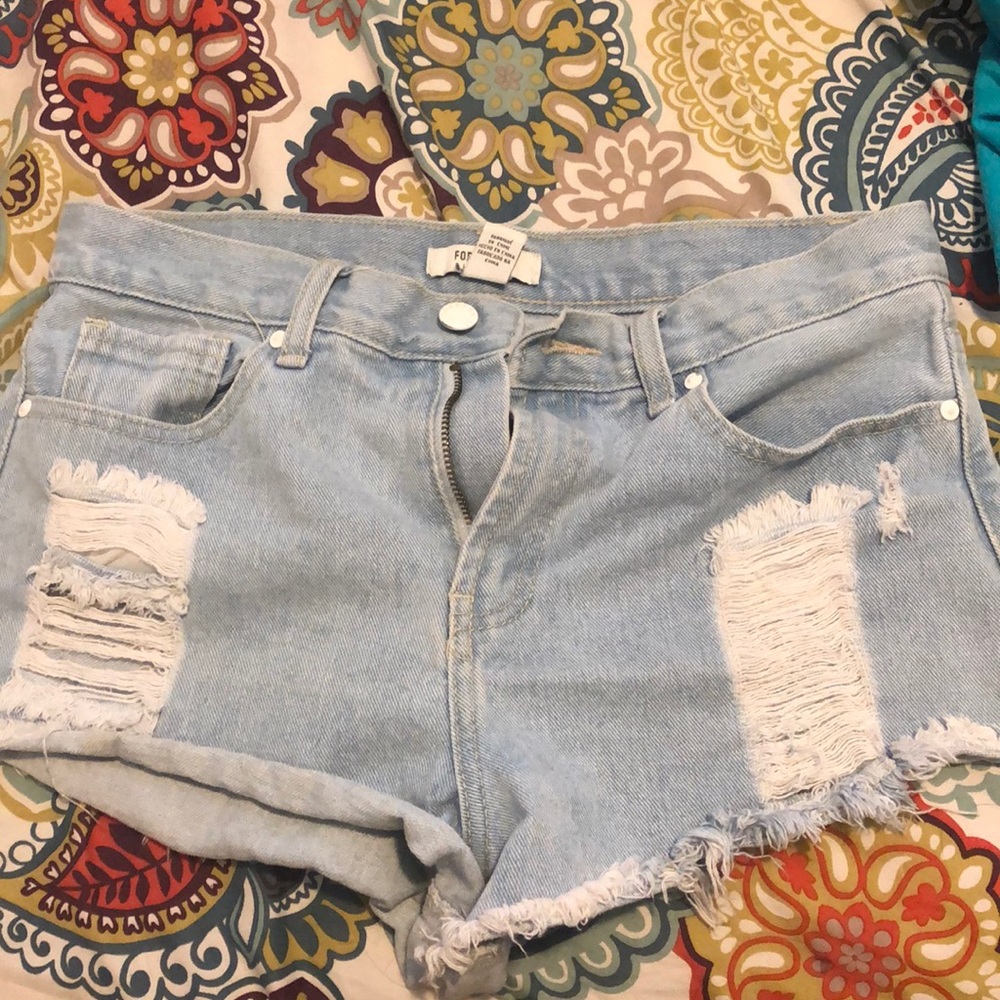 Denim shorts